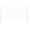 vidaXL Ograja s stebrom srebrna 1,2 x 25 m Jeklo