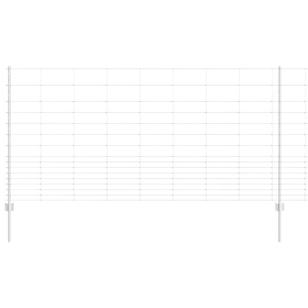 vidaXL Ograja s stebrom srebrna 1,2 x 25 m Jeklo