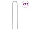 vidaXL Klini za &scaron;otor 12 kosov U oblika 30 cm &Oslash;8,5 mm pocinkano jeklo