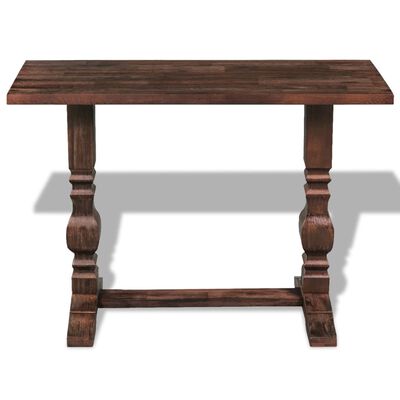 vidaXL Konzolna mizica s podnožjem masiven akacijev les 100x40x75 cm