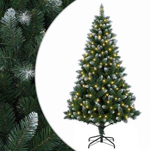 vidaXL Umestno božično drevo 120 cm 150 LED Toplo bela PVC in kovina