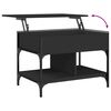 vidaXL Klubska mizica črna 70x50x50 cm inženirski les in kovina