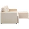 vidaXL Trosed modularni kavč z ležiščem krem iz blaga