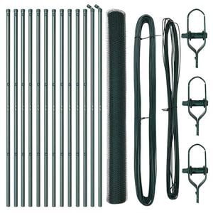 vidaXL Heksagonalna podpora za ograjo 25 x 1,6 m Jeklo s PVC premazom
