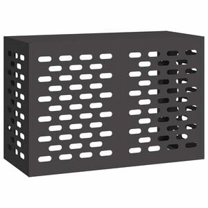 vidaXL Prekrivalo za klimatsko napravo Črna 90 x 40 x 60 cm Jeklo