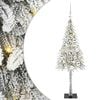 vidaXL Božično drevo med 150 LED z stojalom Bela 120 cm PE in jeklo