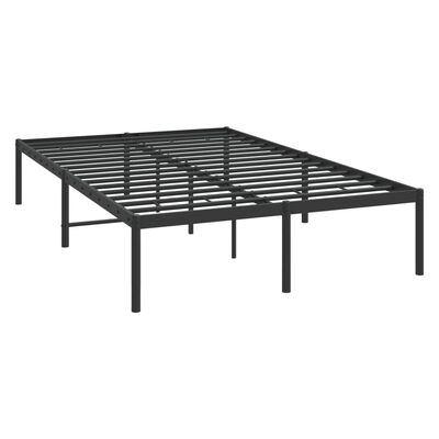 vidaXL Kovinski posteljni okvir črn 120x190 cm