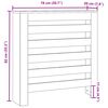 vidaXL Pokrov za radiator dimljen hrast 78x20x82 cm inženirski les
