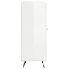 vidaXL Komoda visok sijaj bela 69,5x34x90 cm inženirski les