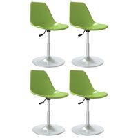 vidaXL Vrtljivi jedilni stoli 4 kosa zeleni PP