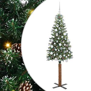 vidaXL Ožja jelka med 300 LED Zelena 180 cm PVC in trden bor