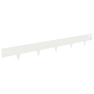 vidaXL Robovi trave 30 pcs 100 x 12 cm Jeklo Bela