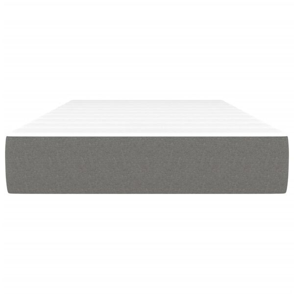 vidaXL Vzmetnica z žepkasto vzmetjo temno siva 90x200x20 cm blago