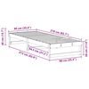 vidaXL Konstrukcija postelje Bela 90 x 210 cm Masivno borovo les