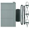 vidaXL Ograja s stebrom Zelena 0,8 x 25 m Jeklo