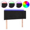 vidaXL LED posteljno vzglavje črno 93x16x78/88 cm žamet