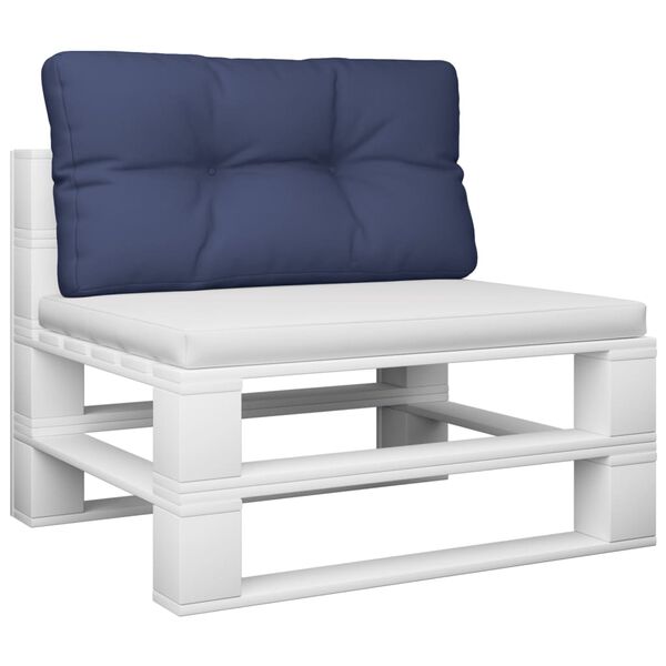 vidaXL Blazina za kavč iz palet mornarsko modra 80x40x12 cm blago