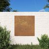 vidaXL Vrtna stenska dekoracija 55x55 cm corten jeklo sonce