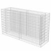 vidaXL Visoka greda gabion pocinkano jeklo 180x50x100 cm