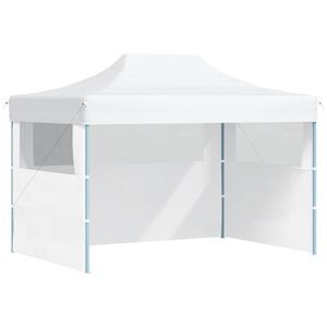 vidaXL Profesionalen zložljiv vrtni &scaron;otor s 3 stranicami 280x410x315 cm bel
