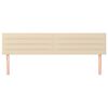 vidaXL Posteljno vzglavje 2 kosa krem 100x5x78/88 cm blago