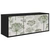 vidaXL Stenska TV omarica GOTHA 102 x 33 x 40 cm Črni hrast