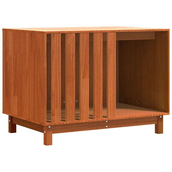 vidaXL Pasja hi&scaron;a Voskast rjav 90 x 60 x 67 cm Masivno borovo les