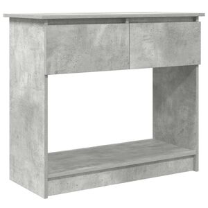 vidaXL Konzolna mizica s predali betonsko siva 85,5x38,5x74,5 cm