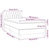 vidaXL Box spring postelja z vzmetnico temno modra 90x200 cm žamet
