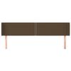 vidaXL Vzglavje z u&scaron;esi temno rjavo 203x16x78/88 cm blago
