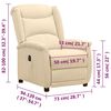 vidaXL Električni naslanjač krem tkanina