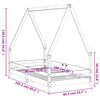 vidaXL Otro&scaron;ki posteljni okvir 80x160 cm trdna borovina