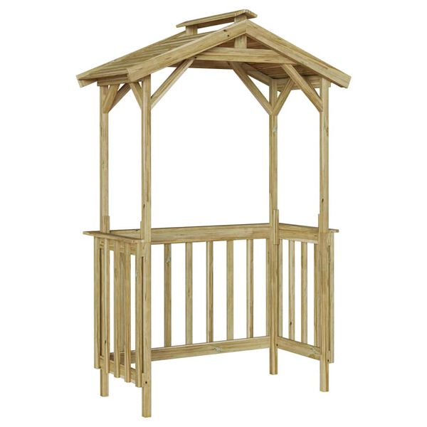 vidaXL Lopa za žar Rjava 133.5 x 63 x 200 cm Impregniran bor