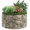vidaXL Okrogel gabion pocinkano jeklo Ø100x50 cm