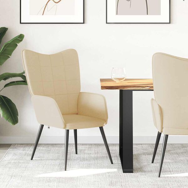 vidaXL Stol za spro&scaron;čanje krem blago