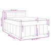 vidaXL Box spring posteljni z vzmetnico svetlo siv 140x190 cm blago