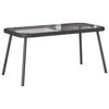 vidaXL Klubska miza Črna 90 x 45 x 43 cm poli ratan