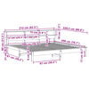 vidaXL Posteljni okvir brez vzmetnice bel 200x200 cm trdna borovina