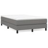 vidaXL Posteljni okvir z vzmetmi temno siv 120x200 cm blago