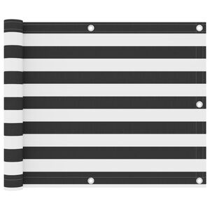 vidaXL Balkonsko platno antracitno in belo 75x500 cm oksford blago