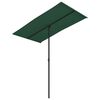vidaXL Vrtni senčnik z aluminijastim drogom 180x110 cm zelen