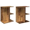 vidaXL Nočna omarica 2 kosa starinski les 46,5x29x61 cm inženirski les
