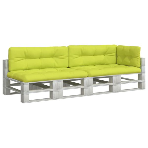 vidaXL Blazine za kavč iz palet 5 kosov svetlo zelene