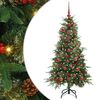 vidaXL Umetno Zložljivo Božično Drevo Zelena 120 cm PE in PVC