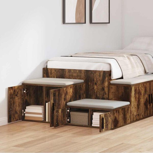 vidaXL Omarica za shranjevanje 2 pcs Dimljeni oreh 103 x 41 x 40 cm