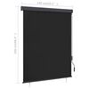vidaXL Zunanje rolo senčilo 140x250 cm antracitno