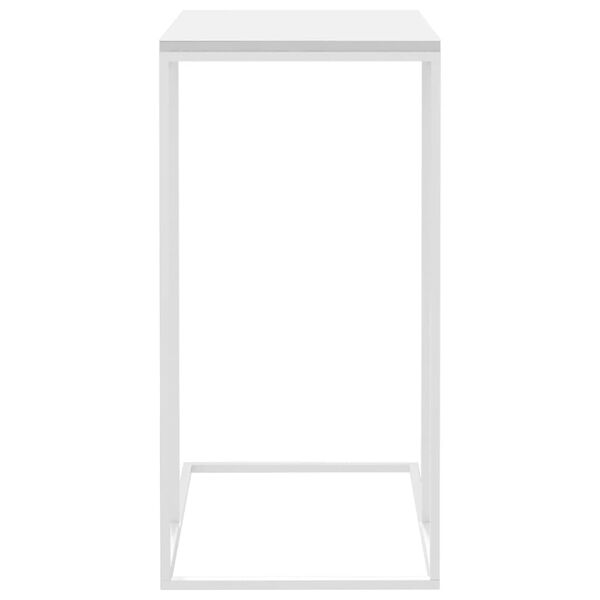 vidaXL Stranska mizica bela 40x30x59 cm konstruiran les