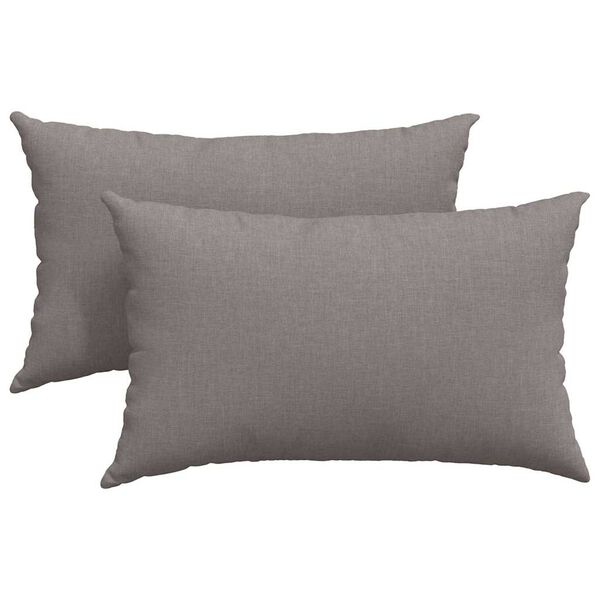 vidaXL Blazine za kavč 2 pcs Taupe 50 x 30 cm blago