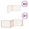 vidaXL Ograda za pse z vrati zložljiva 8 panelov 640 cm topolovina