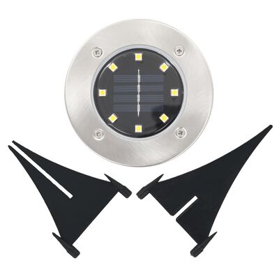 vidaXL Solarne talne svetilke 8 kosov LED bele